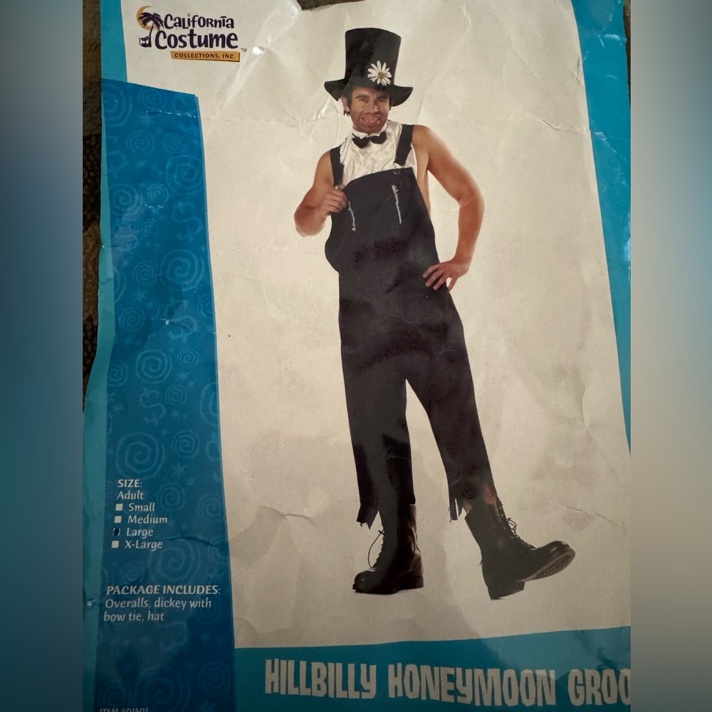 California Costumes Black and White Hillbilly Groom Outfit
